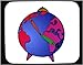 Mouse Pad with clock, world, earth, time, globe