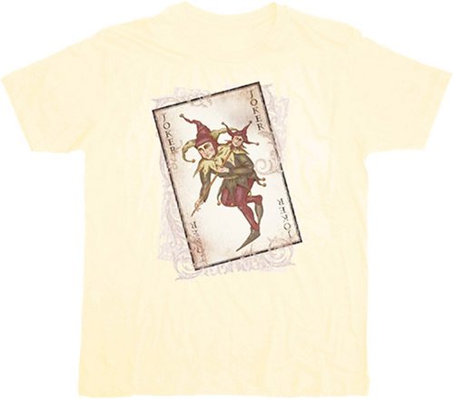 Batman Vintage Joker Card Cream T-shirt Tee
