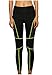 Lotsyle Women's Line Tights Mesh Panels Workout Sports Gym Yoga Leggings Pants