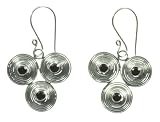 Silver Triple Close Spiral Earring Jewelry of Bali BalineseOrganicJewelry.com