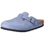 Birkenstock Boston 860893, Unisex - Erwachsene Clogs & Pantoletten aus Glattleder, Blau (Stahlblau), EU 46 (schmal)