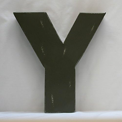 Metal Graphite Block Letter Y