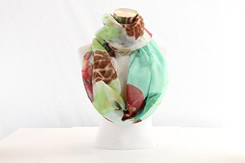 Sprinkles and Cake Pop Confection Multi Color Print Womens Ladies Infinity Loop Scarf Mint/lime