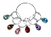 Wine Glass Charms set~ Acrylic Crystal Gems~ Green, Amber, Pink, Red, Purple, Aqua