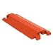 Linebacker CP1X125-GP-DO-O Polyurethane Heavy Duty General Purpose 1 Channel Drop Over Cable Protector with 1.25" Channel and T-Shaped Connectors, Orange, 36" Length, 11.5" Width, 1.6" Height