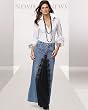 Sweeping denim skirt