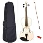 Full Size Violin 4 X 4 with Case - Metallic White