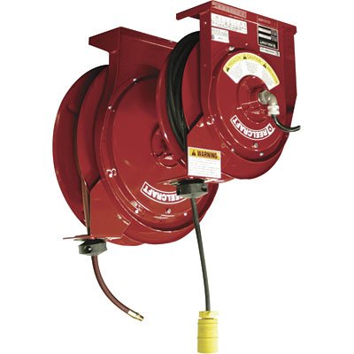 Reelcraft Power and Hose Reel Combo Pack with 3/8in. x 50ft. Hose and 45ft. Outlet Power Cord, Model# TP5650OLP-L45451237