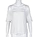Sunward(TM) Women Off Shoulder Short Sleeve Casual Shirt (Large, White)
