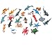 DOPHYRANIX 24 Pieces Ocean Sea Animals Toy Figure - Sea Animals Bath Toys Rubber Ocean Creatures Figures Collection Underwater Marine Fish Sea Life Creatures - Easter Basket Stuffers for Toddlers