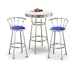 IMAGE OF Chrome Bar Table & 2 Chrome 29