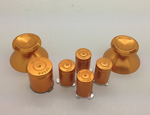 New Custom Xbox 360 Metal Gold Thumbsticks & ABXY/Guide 9mm Bullet Buttons Kit New Custom Xbox 360 Metal Gold Thumbsticks & ABXY/Guide 9mm Bullet Buttons Kit