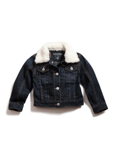 children's denim jacket with fur collar