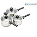 Kitchen Craft Jury Stainless Steel Three Piece Saucepan Set Kitchen Craft JURY3PC