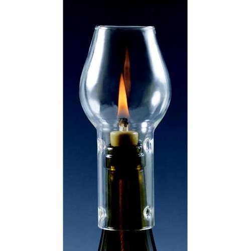 Wine Bottle Candle and Glass Chimney