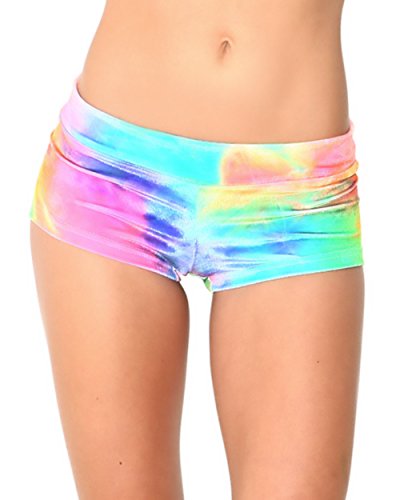 iHeartRaves Tie Dye Velvet Rave Booty Shorts