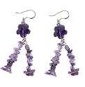 Preciozzo Boucles d'oreilles en Améthyste brute sur Argent massif 925