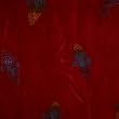 Batik Bandanna or Head Scarf - Red Goddess Symbols - Approx 20" X 20"