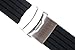 24mm Black Silicone Rubber Watch Band Strap rd2401 Promo