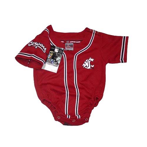 Washington State University Cougars NCAA Baseball Infant/baby Onesie Jersey 12-18 mos.