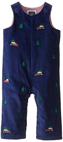 Mud Pie Baby-Boys Newborn Christmas Longall, Blue, 9-12 Months