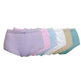 Womens/Ladies Ribbed Underwear Briefs in Solid Colours (Pack of 6)