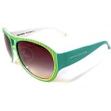 Juicy Couture Women's Quirky Green / Yellow / White Frame/Brown To Grey Lens Plastic Sunglasses