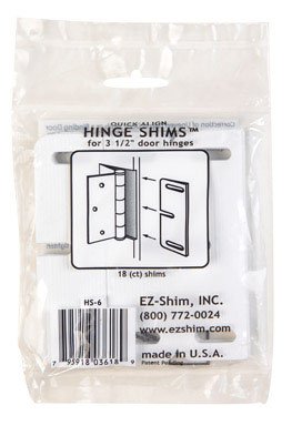 Tools: EZ SHIM HS350BP HINGE SHIMS 3 1/2'' WHITE