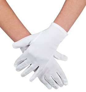 weiße Handschuhe Gr. 9 Weihnachtsmann, Clown o.ä.