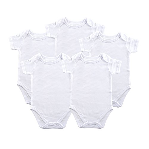 Luvable Friends 5-Pack White Bodysuits