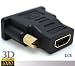 Adaptateur DVI (d) num�rique m�le vers HDMI Femelle , V 1.3b , Conforme Norme 1080 P, Connecteurs Plaqu�s Or 24 K.