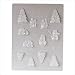 Search : Paderno World Cuisine Single Imprint Polypropylene 3.75 Inch Christmas Tree Chocolate Mold (Front And Back)