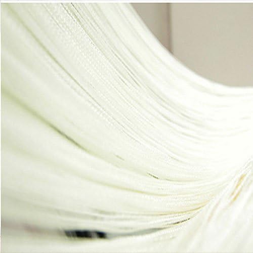 White String Curtains Door Window Room Divider Drape Treatments for Living Room