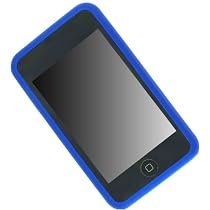 (Blue Wrap) Premium Silicone Skin case for Apple iPod Touch 2nd Generation 2G Case, for iTouch 2nd Gen 8GB 16GB 32GB Screen Protector