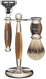 Truefitt  Hill Edwardian Brown Horn  3 Piece Shave Set
