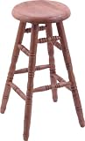 York Saddle Dish Swivel Bar Stool Solid Oak