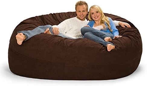 Relax Sack 7 ft. Textured Microfiber Foam Bean Bag Sofa