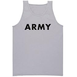 ARMY Tank Top - Military Style Physical Training Tank in gray