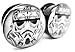 Sugar Skull Storm Trooper Ear Plugs - Acrylic Screw-On - 8 Sizes - Brand New *Pair*