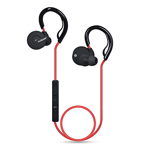 AUSDOM S04 Bluetooth Headphones, NFC Wireless Stereo Sport Earphones Earbuds with Built-in Mic Noise Cancelling Sweatproof Bluetooth Headset for iPhone iPad Samsung Galaxy S7 Edge S6 and Bluetooth Devices