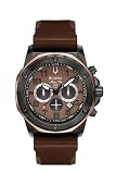 Brown Bulova Marine Star Men’s Dial Strap Watch # 98B128