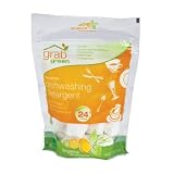 GrabgreenAutomaticDishwashingDetergent,TangerinewithLemongrass,24Count(Packof2)