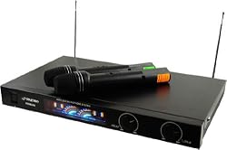 PylePro - Wireless 2 Channel VHF Microphone System With 2 Microphones - PDWM2450