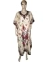 Kaftan for Womens Satin Crepe Caftan Printed Bohemian Resort Dress
