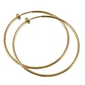 Gold Hoops Clip On Earrings (6cm)
