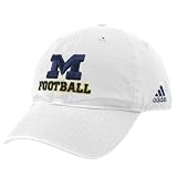 adidas Michigan Wolverines White Football Adjustable Slouch Hat