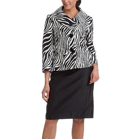 John Meyer Black 2-Button Skirt Suit