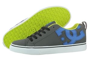 DC Men's Court Vulcanized Shoe,Dark Shadow/Tennis,12 M US