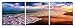 SLS Vision. Unreal Sunset. 60 x 20 inches. Ready to Hang. Contemporary Art, Modern Wall Decor, 3 Panel Commercial Grade Machine Framed Giclee Canvas Print. Home Decoration Painting. A1247L