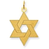 14k Laser Designed Star of David Pendant